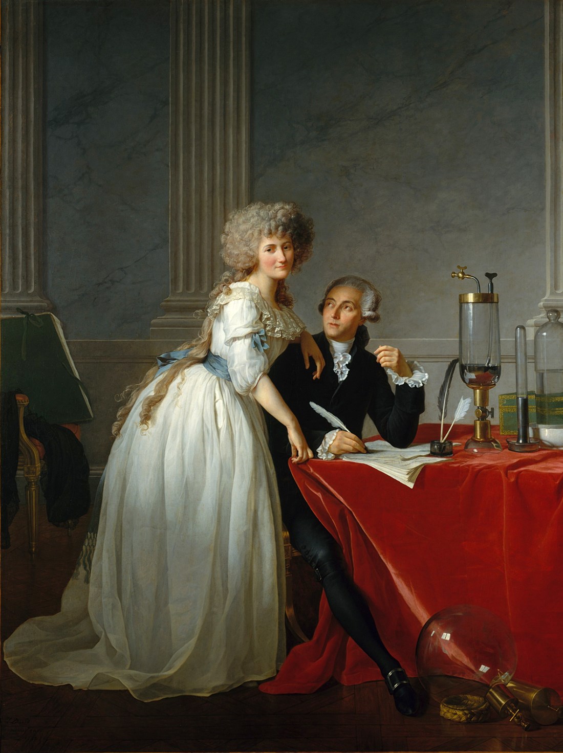 Portrait of Antoine Laurent and Marie Anne Lavoisier 1788